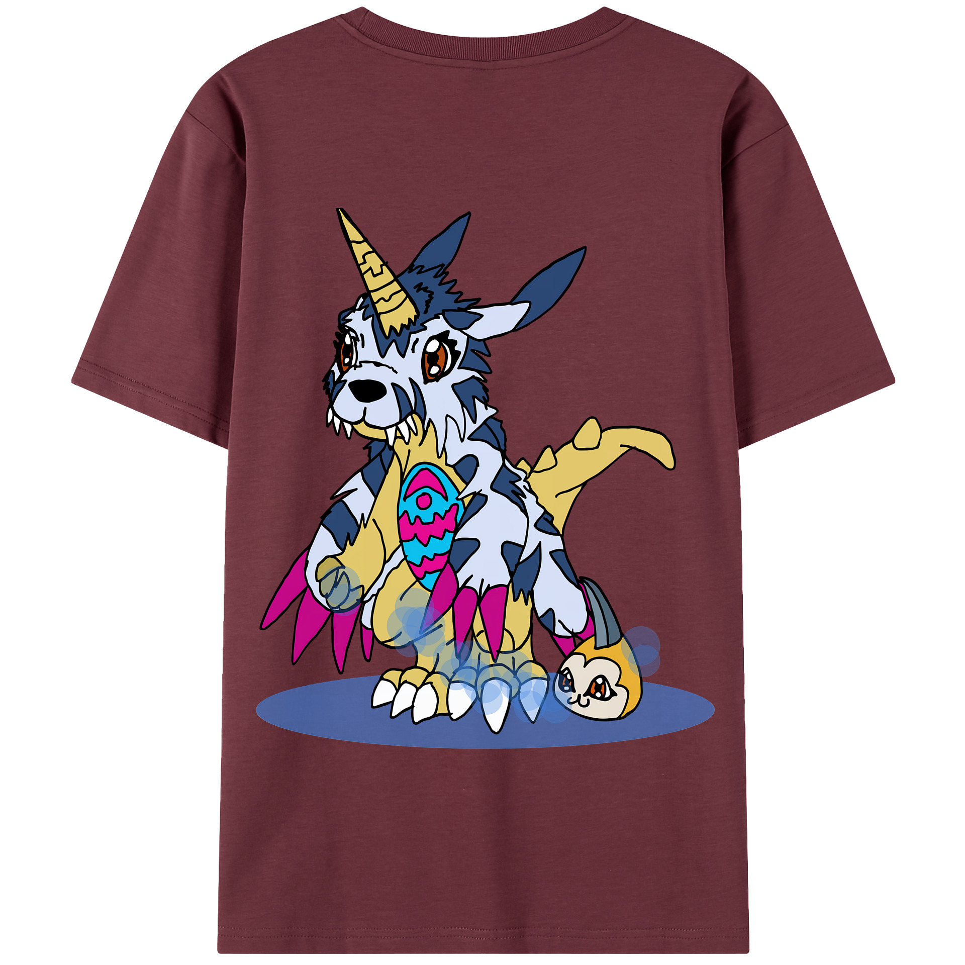 （画像用） Digimon デジタルモンスター/デジモン 綿100％半袖Tシャツ（背面プリント）